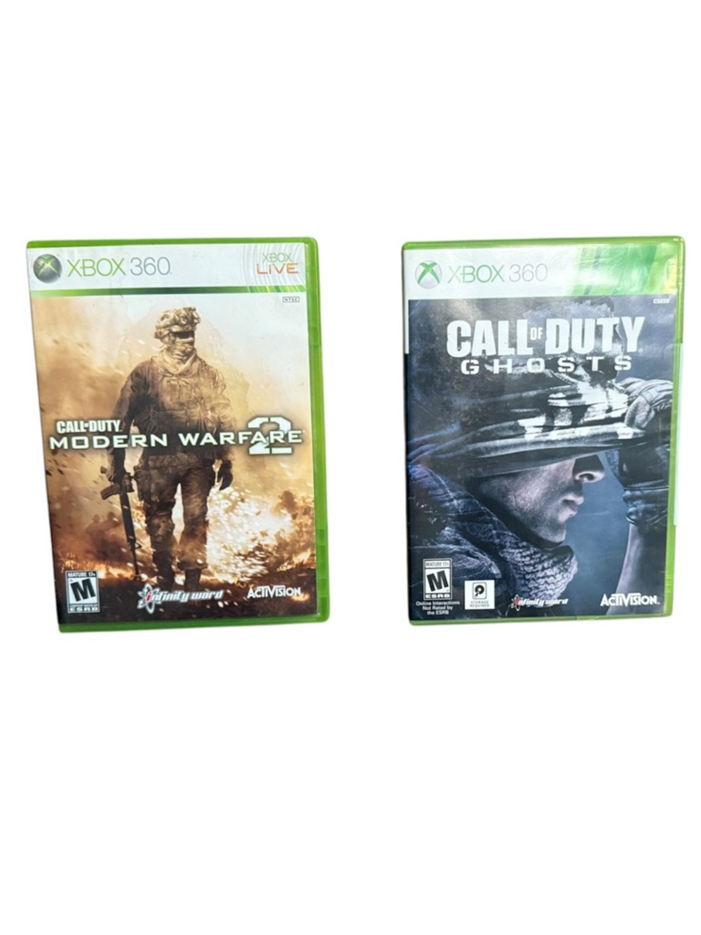 Call of Duty Xbox 360 Game Lot: Modern Warfare 2 & Ghosts -Activision COD Bundle